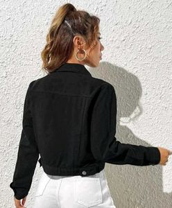Black Crop Denim Jacket
