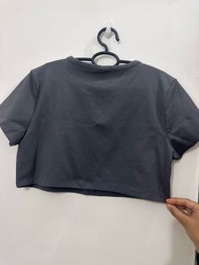 Brand New Grey H&amp;M Crop Top, L Size
