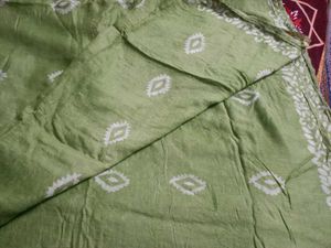 Green saree with blouse
