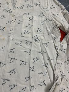White Bird Print Tunic Top