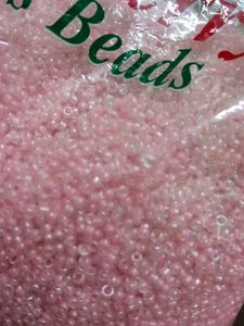 Pink Glass Beads for Crafts