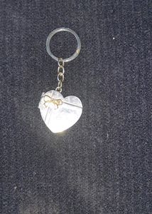 Heart Shape Keychain With Photo Frame