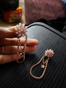 Chic Star &amp; Flower Dangle Earrings