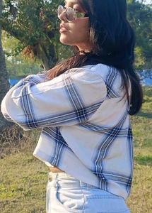 Chic Plaid Button-Up Shirt