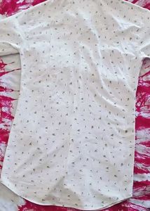 Men's White Printed Casual Shirt