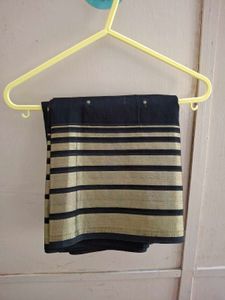 Black &amp; Gold Silk Saree