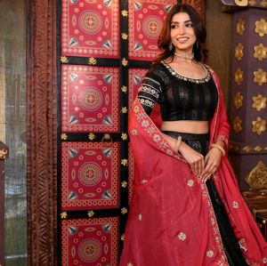 Black Colour Attractive Lehenga