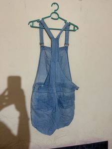 Light Wash Denim Shortalls