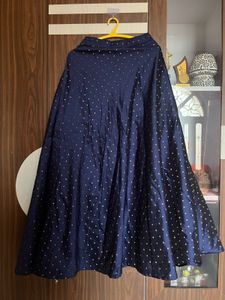 Designer Orange &amp; Navy Blue Lehenga Choli
