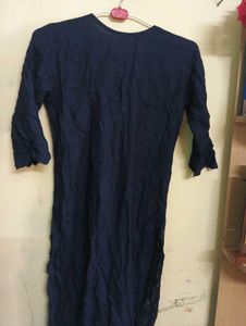 Embellished Navy Blue Kurta