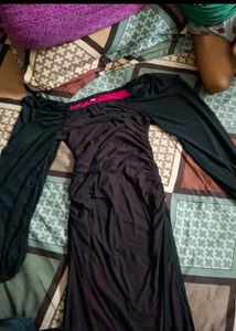 Elegant Ruched Mesh Maxi Dress