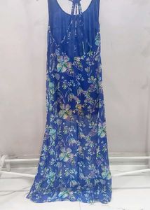 Blue Floral Maxi Dress