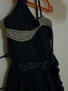 Black Net Dress For Girls..