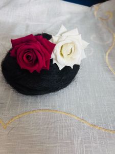 Traditional Hair Bun with Floral Garland