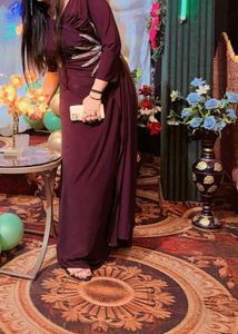 Elegant Wine Colored Gown