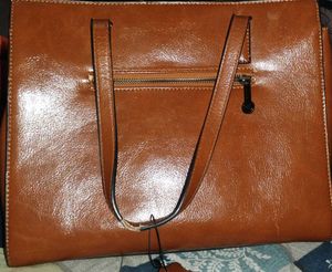 Stylish Brown Handbag with Studs