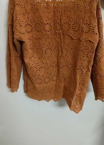 Brown full sleeves top