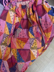 Bohemian Patchwork top and skirt S size