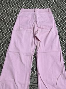 Light Pink Wide Leg Jeans