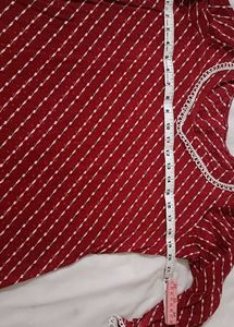 Maroon Striped Kurta top