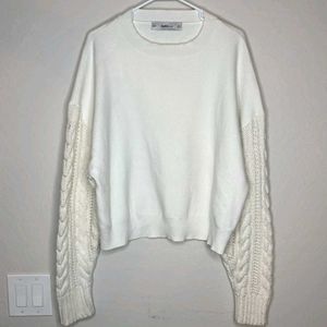 zara cable knit pullover