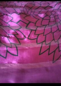 Vibrant Purple Saree with Floral Print