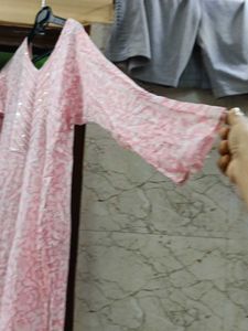 Light Pink Printed Kurta with Pant and Dupatta Set