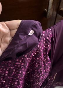 Elegant Purple Embellished Gown