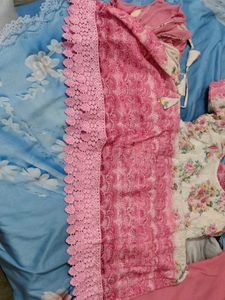 Beautiful Pink Floral nyra cut suit