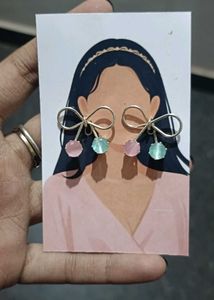 Cute Bow Drop Earrings