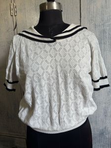 Sailor Collar Knit Top