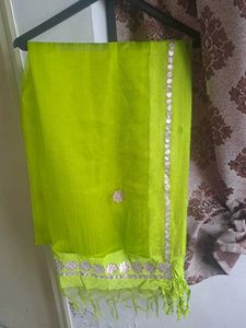 parrot green duppata for navratri