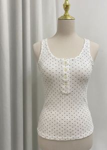 White Polka Dot Tank Top