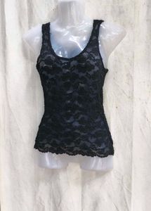 17279.Black Lace Tank Top