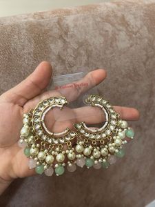 Elegant Pearl &amp; Stone Drop Earrings