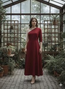 Elegant Maroon Dress