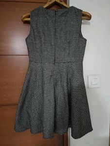 Houndstooth Fit and Flare Dress🖤🤍