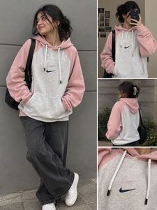 Nike Baby Pink Colorblock Hoodie