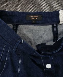 Denim Button-Front A-Line Skirt