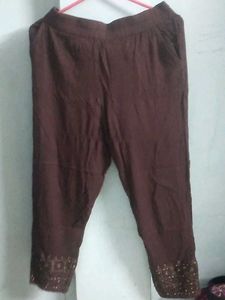 Brown Embellished Leggings