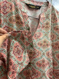 Printed Peach Kurta(xxl)