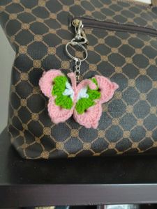 Handmade Crochet Butterfly Keychain