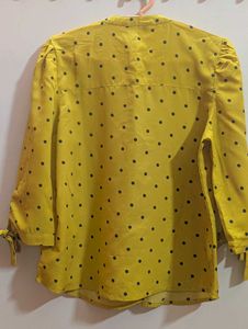Banana Republic Polka Dot Puff Sleeve Top