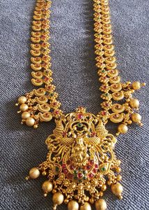 Traditional Gold long Necklace with Pendant