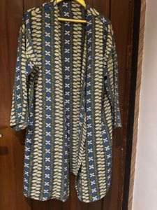 Printed Long Kimono Jacket