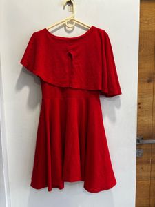 Pinteresty Asymmetrical Ruffled Red Dress