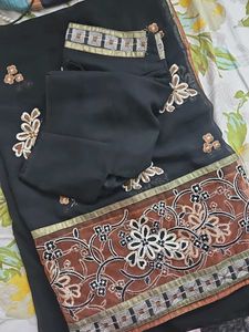 Elegant Embroidered Saree