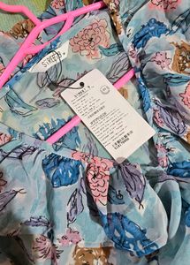 Blue Floral Top