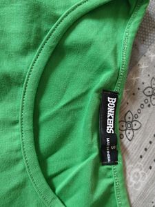 Green Graphic Print Cropped Top