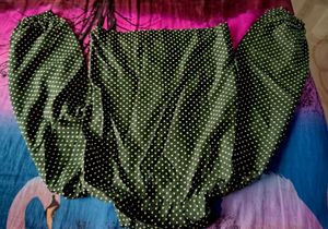 Chic Polka Dot Smocked Top